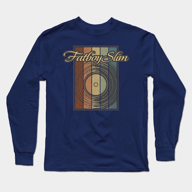 Fatboy Slim Vynil Silhouette Long Sleeve T-Shirt by North Tight Rope